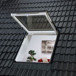 Sortie de secours/ accès pompiers VELUX GTL 2066 bois finition blanche ENERGIE PLUS triple vitrage à faible consommation d'énergie