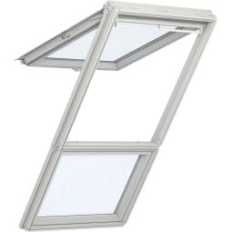 VELUX Fenêtre de toit verrière GPL GIL bois laqué blanc ENERGIE PLUS à projection en kit Kit constitué de: Fenêtre de toit à projection et rotation double vitrage standard , élemnt supplémentaire, raccord de finition, kit d´extention