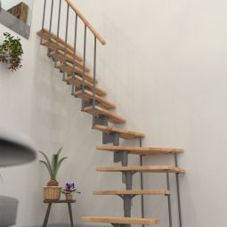 Escalier compact Minka JOKER 700 hêtre installation flexible, hauteur entre étages max. 304 cm