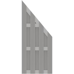 TraumGarten Panneau Brise-vue JUMBO PVC Clôture à lamelles design Gris Occultant en bois composite, montage horizontal et vertical, 74x179 sur 90 cm