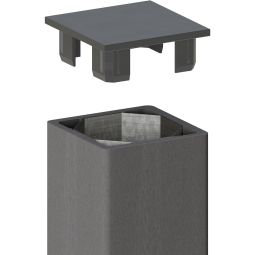 Poteau bois composite, noyau en métal, TraumGarten JUMBO anthracite Série JUMBO bois composite, hauteur 95cm ou 179cm