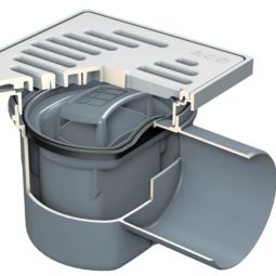 Siphon de cave ACO avaloir pour sol grille en pvc inclus