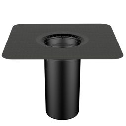 Élement sortie de toit Klöber Flavent Pro verticaux avec bavette bitumineuse 50x50 cm, plaque de drainage pour toiture plate