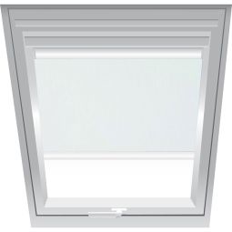 Store pare-vue Roto blanc 1-R01 configurable à partir de la plaque d'immatriculation de votre fenêtre