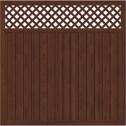 TraumGarten Clôture occultante LONGLIFE RIVA Noyer en lamelle Plastique de fenêtre de haute qualité, résistant à la lumière et aux intempéries, disponible en différentes tailles.