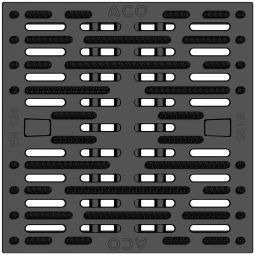 Grille en plastique, ACO Self Europoint, Micogrip Couverlce carrossable, 250x250 mm pour avaloir de cour
