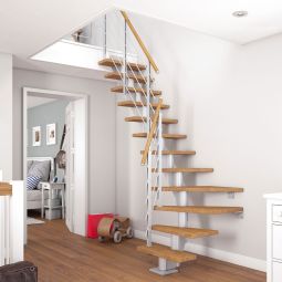 Escalier modulaire DOLLE Frankfurt, incl. garde-corps design à une seule face Composez vous-même votre escalier