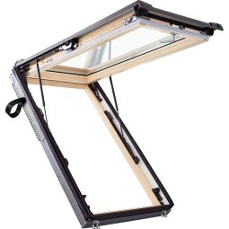 Fenêtre d'accès au toit bois Roto Designo R89 premium triple vitrage de sécurité à isolation thermique, classe d'isolation acoustique 3,revêtement antibuée