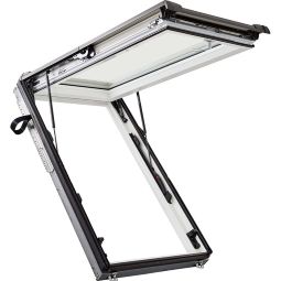 Fenêtre d'accès au toit PVC Roto Designo R88 premium double vitrage de sécurité avec isolation thermique, classe d'isolation acoustique 3, revêtement anti-chaleur