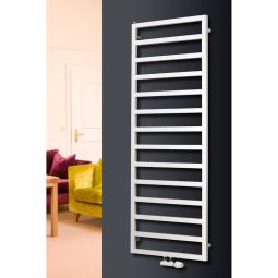 Ximax Radiateur salle de bain Pure Mittenanschluss blanc RAL 9003 en acier trempé pour radiateurs, laminé à froid et revêtu par poudre, également adapté au fonctionnement électrique ou mixte