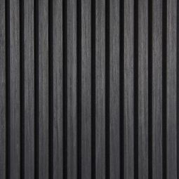 Panneau acoustique FibroTech QUANTI Black Oak - chêne noir  Les panneaux muraux et de plafond 2440x520x18 mm améliorent l’acoustique de votre pièce et sont faciles à monter