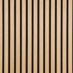 FibroTech panneau acoustique bois QUANTI Chêne clair  Les panneaux muraux et de plafond 2440x520x18 mm améliorent l'acoustique de votre pièce et sont faciles à installer