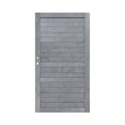 Portail Panneau brise-vue bois, TraumGarten NEO gris 98x179cm, sens d'ouverture sélectionnable