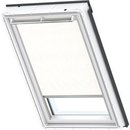 Store pare-vue VELUX blanc 1028S translucide, positionnement continu, convenable pour divers fenêtre de toit VELUX