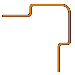 Profil d'angle Schlüter-ECK E acier inoxydable 8 mm Longueur 1,5 m, largeur 37 mm, adapté aux angles extérieurs de murs