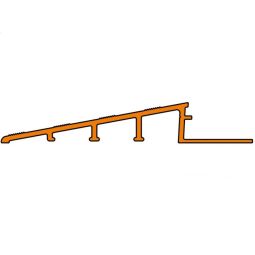 Schlüter-RENO RAMP AE profil de transition aluminium 20mm Longueur 2,5m, anodisé, très résistant, pour une transition sans ressaut