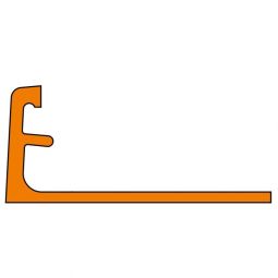 Schlüter-JOLLY AC BW profilé de finition en aluminium blanc brillant 12,5 mm Longueur 2,5 m, thermolaqué, avec nervure d'écartement, adapté aux angles extérieurs muraux décoratifs