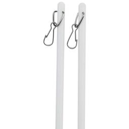 Windhager Baguette à frondes 150 cm blanc 2 pièces pour ouvrir et fermer le store à câble tendu