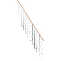 Rampe pour escalier compact Minka STYLE hêtre main courante en bois massif incluse