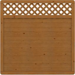 Panneau brise-vue bois, TraumGarten ARZAGO marron avec treillis cadre renforcé, lames rabotées lisses, différentes tailles