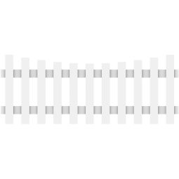 Clôture jardin LONGLIFE CARA Clôture plastique blanche courbe TraumGarten fenêtre en plastique résistante aux intempéries, 180x70 (61) cm