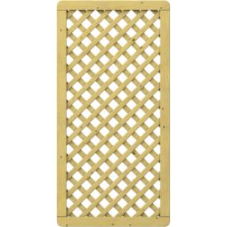 Clôture pare-vue GADA bois avec treillis diagonal, TraumGarten bois d'épicéa massif à petits nœuds (kdi), grande stabilité, différentes tailles