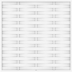 TraumGarten Clôture occultante LONGLIFE ROMO Blanc Grille en lamelle Matière plastique de haute qualité pour fenêtres, résistante à la lumière et aux intempéries, en différentes tailles
