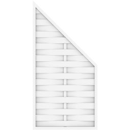 TraumGarten Clôture occultante LONGLIFE ROMO Blanc panneau en lamelle Matière plastique de haute qualité pour fenêtres, résistante à la lumière et aux intempéries, 90x180 sur 90 cm