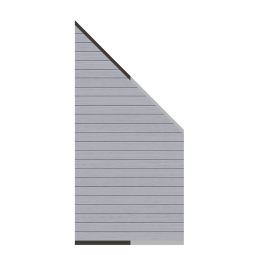 Panneau brise-vue composite, TraumGarten SYSTEM WPC CLASSIC gris, raccordement 89x180 sur 90cm, à monter à droite ou à gauche