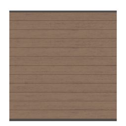 Panneau brise-vue bois composite, TraumGarten SYSTEM amande, profil anthracite Kit avec 12 lames et 2 profiles