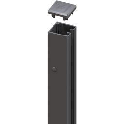 Profil en U à serrage anthracite, TraumGarten SYSTEM approprié pour SYSTEM HPL, SYSTEM bois composite, SYSTEM ALU