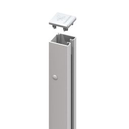 Profil en U à serrage argent, TraumGarten SYSTEM approprié pour SYSTEM HPL, SYSTEM bois composite, SYSTEM ALU