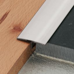 Profil de transition Schlüter-RENO-T EB en acier inoxydable V2A brossé différentes tailles