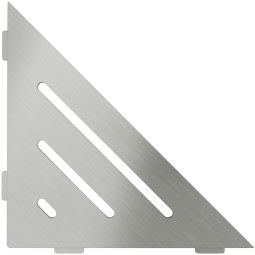 Tablette de douche étagère inox Schlüter SHELF-E-S1 EB WAVE V2A brossé tablette murale triangulaire, 210x210 mm