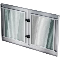 ACO Fenêtre de sous-sol en acier 100x50cm Fenêtre à un vantail Vitre de sécurité, y compris raccord mural et grille de protection pivotante