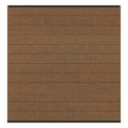 TraumGarten DreamDeck SYSTEM Platinum Kit de panneau de clôture brun teck Kit de panneau de clôture au look bois sombre et élégant, 178 x 184 cm