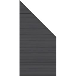 Clôture pare-vue TraumGarten SYSTEM ALU PLUS Mélèze 238 cm Protection visuelle panneau lamelles 91x184 sur 94 cm, baguettes de finition : aluminium, revêtement par poudre, set de 6 profils individuels et 2 baguettes de finition