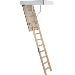 Escalier escamotable bois Minka TRADITION valeur U 1,2 Échelle de grenier isolé, disponible en plusieurs tailles