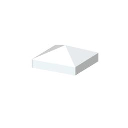 Chapeau poteau pyramide blanc, TraumGarten LONGLIFE approprié pour poteau LONGLIFE