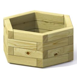 Bac hexagone bois résineux TraumGarten CARINA Carré potager très résistant