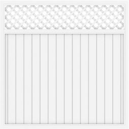 Panneau brise-vue, TraumGarten LONGLIFE RIVA blanc avec treillis pvc de fenêtre revêtu, lavable