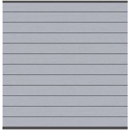 Panneau brise-vue composite gris, TraumGarten SYSTEM WPC, profil anthracite dimensions (Lxh): 178x183cm, kit de 12 lames simples et 2 profils de finitions