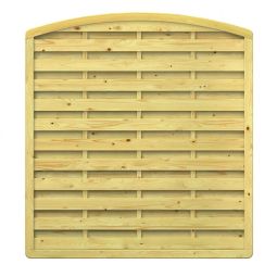 Panneau brise-vue bois, TraumGarten XL rond-dessus cadre renforcé,  lames rabotées lisses, tailles différentes