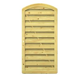 Portail bois, TraumGarten XL rond pour panneau brise-vue 98x179cm, charnière à droite/à gauche