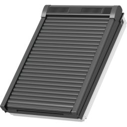 NOUVEAU : Volet roulant solaire VELUX SSL 0000K Aluminium gris foncé Pour une protection efficace contre la chaleur et la lumière, une commande confortable et compatible avec les fenêtres VELUX à partir de 2000