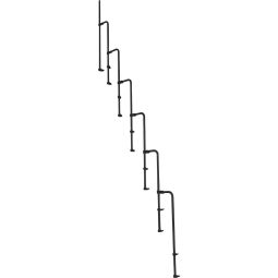 Rampe escalier Minka Twister, garde-corps secondaire avec pièces métalliques thermolaquée