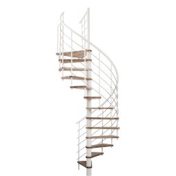 Minka escalier colimaçon Venezia Smart blanc escalier en spirale main courante en PVC incluse, différentes largeurs