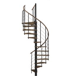 Minka escalier colimaçon Venezia noir escalier en spirale inclus main courante en bois massif, différentes largeurs
