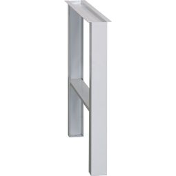 Piètement d'établi Wellker Standard en acier à profilé en U robuste avec traverse