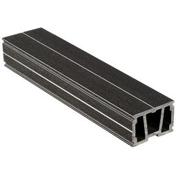 Profilé de base en bois composite (WPC) 2.0 anthracite, NATURinFORM  dimension 60x40 mm, longueur 4 m